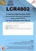 LCR4802 Assignment 2 (COMPLETE ANSWERS) Semester 2 2024 (657172) - DUE 18 October 2024