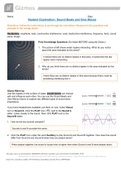 Gizmos - Sound Beats and Sine Waves; Answer Key 2021