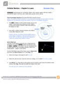 Gizmos - Orbital Motion – Kepler’s Laws Answer Key 2022