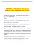  NDAEB 5.0 Patient Care Procedures Questions And Answers Well Illustrated.