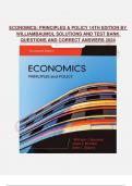 ECONOMICS: PRINCIPLES & POLICY 14TH EDITION BY WILLIAM BAUMOL SOLUTIONS AND TEST BANK QUESTIONS AND CORRECT ANSWERS 2024