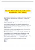 Bio 260 Midterm Study Guide Questions And Answers 100% Verified.