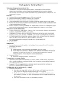 NUR 2349Nursing I Study Guide Exam 1/SCORE A