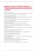 Milady's esthetics Standard Esthetics - Final Test study guide correct and verified 100%