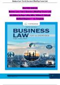 Solution Manual For Business Law: Text & Exercises, 10th Edition by Roger LeRoy Miller, William E. Hollowell, Verified Chapters 1 - 43, Complete Newest Version