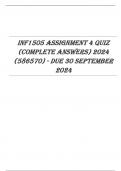 INF1505 ASSIGNMENT 4(COMPLETE ANSWERS) 2024 (586570) - DUE 30 SEPTEMBER 2024