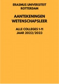 Wetenschapsleer Universiteit Rotterdam - Alle Colleges 2022/2023