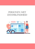 Samenvatting personen met een fysieke en/of sensoriële beperking : dooflindheid