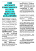 2020 ADVANCED PATHOPHYSIOLOGY HESI RN QUESTIONS and ANSWERS