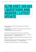 CLTM ASET 500-825 | QUESTIONS AND ANSERS | LATEST UPDATE