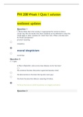 PHI 208 Week 1 Quiz 1 solution test latest updates Question 1 Dunia thinks that in her society, it is appropriate for women to dress a certain way. But she doubts that those standards can be defended in a way that would apply to other societies different 