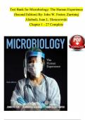 Test Bank for Microbiology The Human Experience (Second Edition) By John W. Foster Zarrintaj Aliabadi Joan L. Slonczewski AL Complete verified Solutions 100%