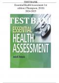 Essential Health Assessment 1st Edition Thompson Test Bank