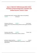 Exam 4: NUR 210/ NUR210 (Latest 2023/ 2024) Principles of Pharmacology Exam| Questions and Verified Answers| Grade A| Galen