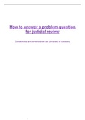 How to answer a problem question for judicial review