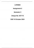 LCR4802 Assignment 2 Semester 2 (657172) Due 18 October 2024