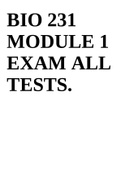 BIO 231 MODULE 1 EXAM ALL TESTS.