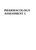 NURS 406 Pharmacology Assessment 1