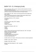 BADM 7120 - Ch. 8 Managing Qualit