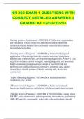 NR 302 EXAM 1 QUESTIONS WITH  CORRECT DETAILED ANSWERS ||  GRADED A+ <2024/2025> 