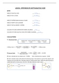 [CHEM 1120]LAB#6: Synthesis of Acetylsalicylic Acid 