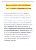 Contracts Midterm Multiple Choice – Levit Exam with Complete Solutions