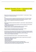   Pediatric Dentistry Exam 1 Questions With Correct Answers 2024