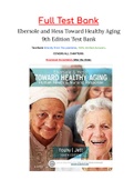 Ebersole and Hess Toward Healthy Aging 9th Edition Test Bank