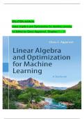 Solution Manual for Linear Algebra and Optimization for Machine Learning 1st Edition by Charu Aggarwal, ISBN: 9783030403430, All 11 Chapters Covered, Verified Latest Edition