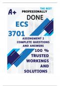 ECS3701 Assignment 2 (COMPLETE ANSWERS) Semester 2 2024 (833935) - DUE 27 September 2024