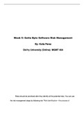 MGMT 404 Week 1 2 3 4 5 and 6 Course Project, Homework Getta Byte Software Project , Software Risk, Scope Statement Management 