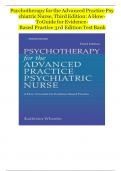 Test Bank for Psychotherapy for the Advanced Practice Psychiatric Nurse: A How To Guide for Evidence Based Practice 3rd Edition Wheeler, 9780826193797, All Chapters with Answers and Rationals