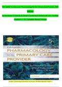  TEST BANK For Edmunds' Pharmacology for the Primary Care Provider, 5th Edition by Constance G Visovsky & Cheryl H Zambroski & Rebecca M Lutz | Verified Chapter's 1 - 73 | Complete Newest Version