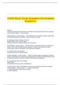   CAAN Study Guide Questions And Answers Graded A+.