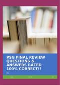 PSG FINAL REVIEW QUESTIONS & ANSWERS RATED 100% CORRECT!!