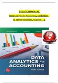 Solution Manual For Data analytics accounting 3rd edition by vernom richardson