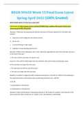 REGIS NU650 Week 15 Final Exam Latest Spring 2022