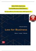 Instuctor solution manual law for business 15th edition by A.james Barnes