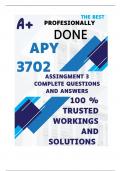 APY3702 Assignment 3 (COMPLETE ANSWERS) Semester 2 2024 (519063) - DUE 27 September 2024