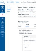 Lab 5 Exam - Requires Respondus LockDown Browse