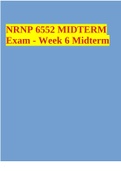 NRNP 6552 MIDTERM Exam - Week 6 Midterm