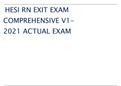 HESI RN EXIT EXAM  COMPREHENSIVE V1 ACTUAL EXAM LATEST UPDATE