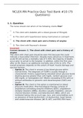 NCLEX-RN Practice Quiz Test Bank #10 (75 Questions)