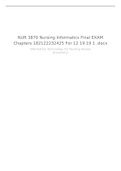 NUR 3870 Nursing Informatics Final EXAM Chapters 182122232425 For 12 19 19 1