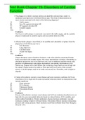 Test Bank Chapter 19- Disorders of Cardiac Function