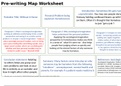 SOCS 185N Week 1 Sociological Imagination Pre-Writing Map