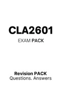 CLA2601 - EXAM PACK (2022)