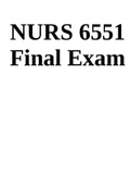 NURS 6551 WEEK 10 QUIZ LATEST 2021- 2022 – WALDEN UNIVERSITY | NURS 6551 Final Exam