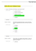 BIOS255 Week 4 Midterm Exam - Scored A+ - 100% Correct