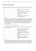 NR442 / NR 442 Community Health Nursing Exam 1 - Latest updated Questions & Answers (all correct).